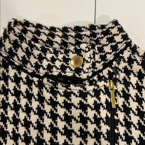 Chaps - xl, black‎ and beige, Houndstooth Sweater Jacket - Picture 3 of 6
